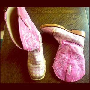 Roper Girls sz 13 pink glitter cowgirl boots